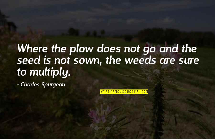 Environmental Protection And Conservation Quotes By Charles Spurgeon: Where the plow does not go and the