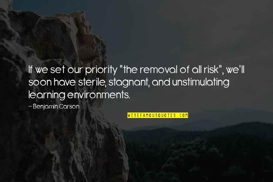 Environments Quotes By Benjamin Carson: If we set our priority "the removal of