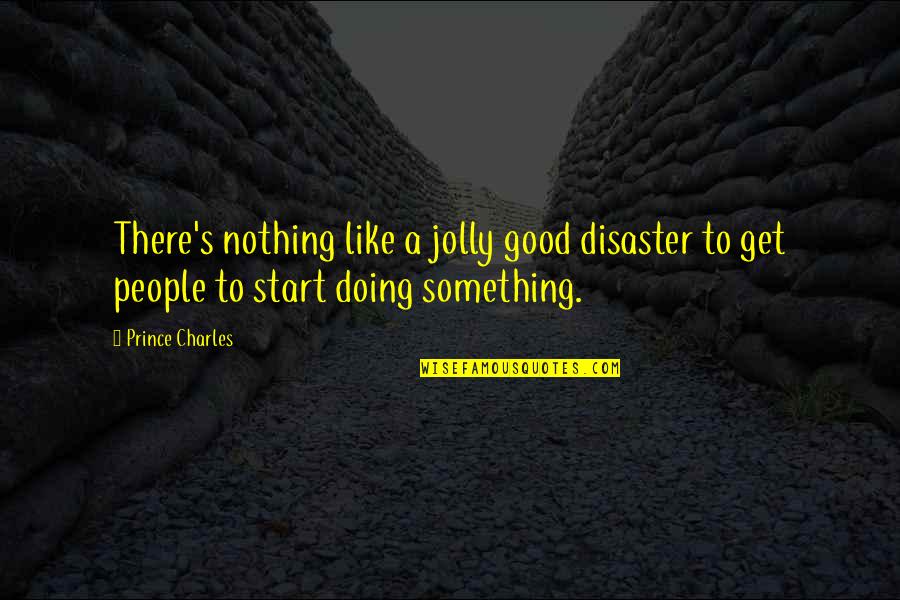 Environs Quotes By Prince Charles: There's nothing like a jolly good disaster to