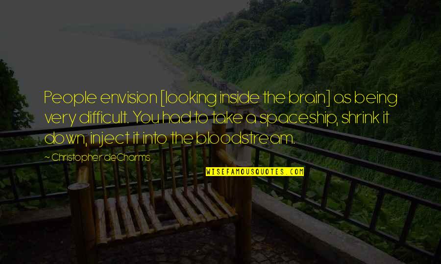 Envision Quotes By Christopher DeCharms: People envision [looking inside the brain] as being