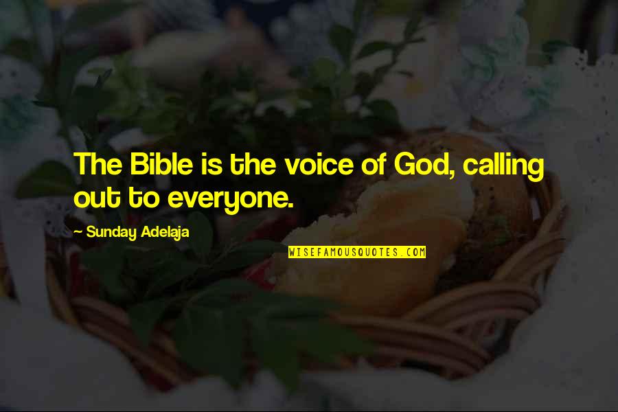 Envy In The Great Gatsby Quotes By Sunday Adelaja: The Bible is the voice of God, calling