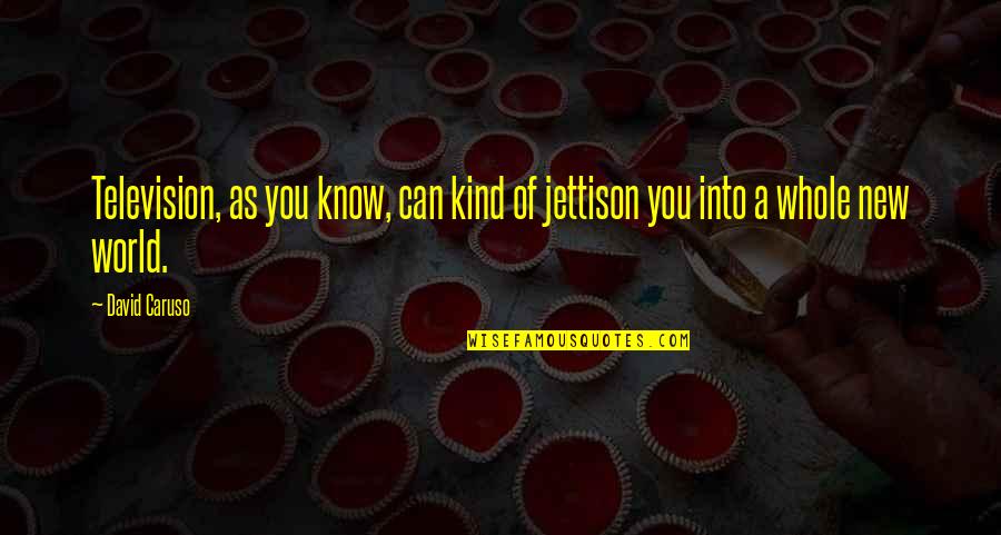 Eomer's Quotes By David Caruso: Television, as you know, can kind of jettison