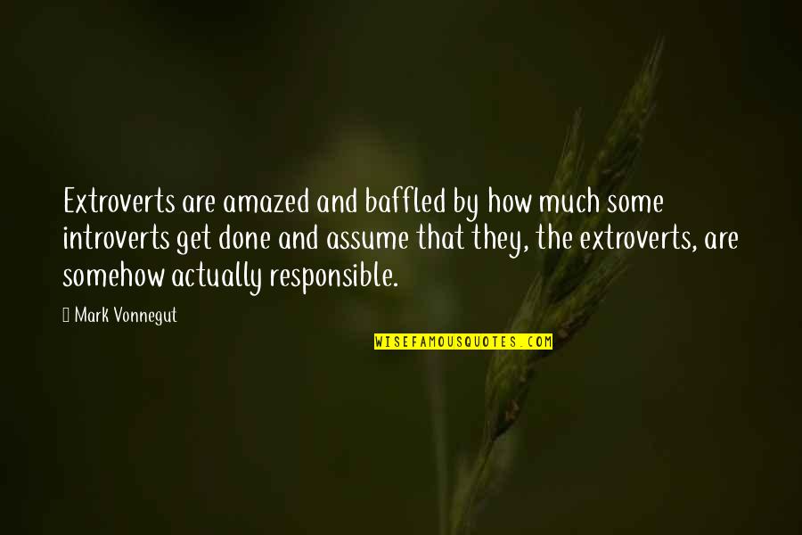 Ephemeral Nature Of Life Quotes By Mark Vonnegut: Extroverts are amazed and baffled by how much