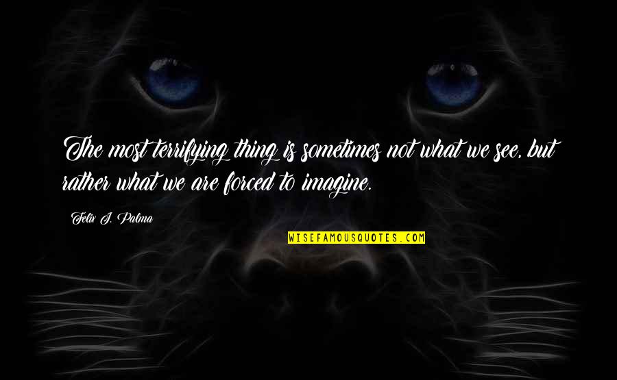 Ephraim Wi Quotes By Felix J. Palma: The most terrifying thing is sometimes not what Ephraim Wi Quotes By Felix J. Palma: The most terrifying thing is sometimes not what