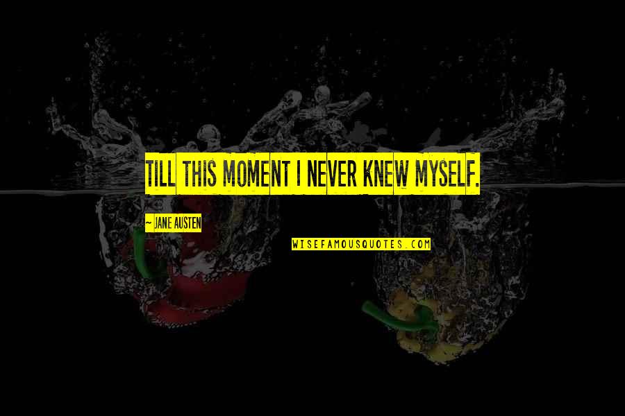 Epigones Dictionary Quotes By Jane Austen: Till this moment I never knew myself. Epigones Dictionary Quotes By Jane Austen: Till this moment I never knew myself.