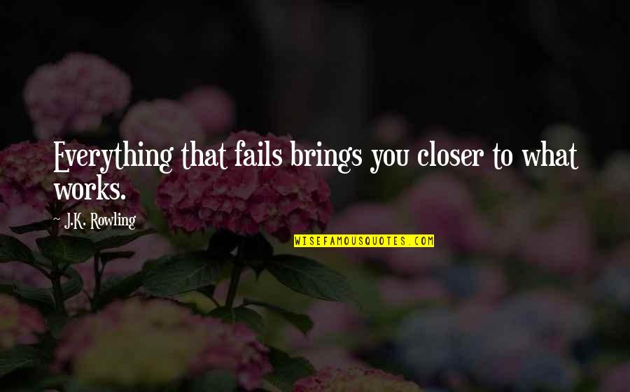 Epileptic Quotes By J.K. Rowling: Everything that fails brings you closer to what