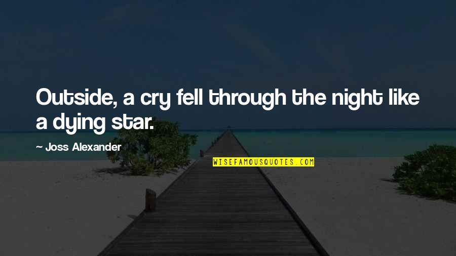 Epileptics Quotes By Joss Alexander: Outside, a cry fell through the night like