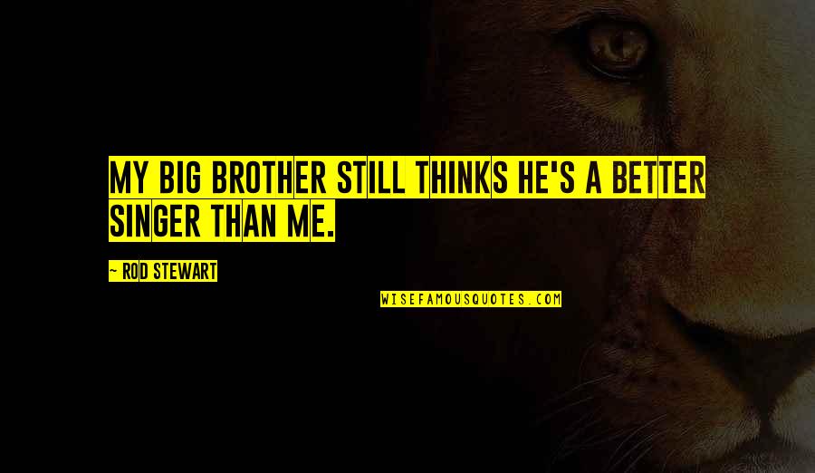 Episcopalianism Pdf Quotes By Rod Stewart: My big brother still thinks he's a better