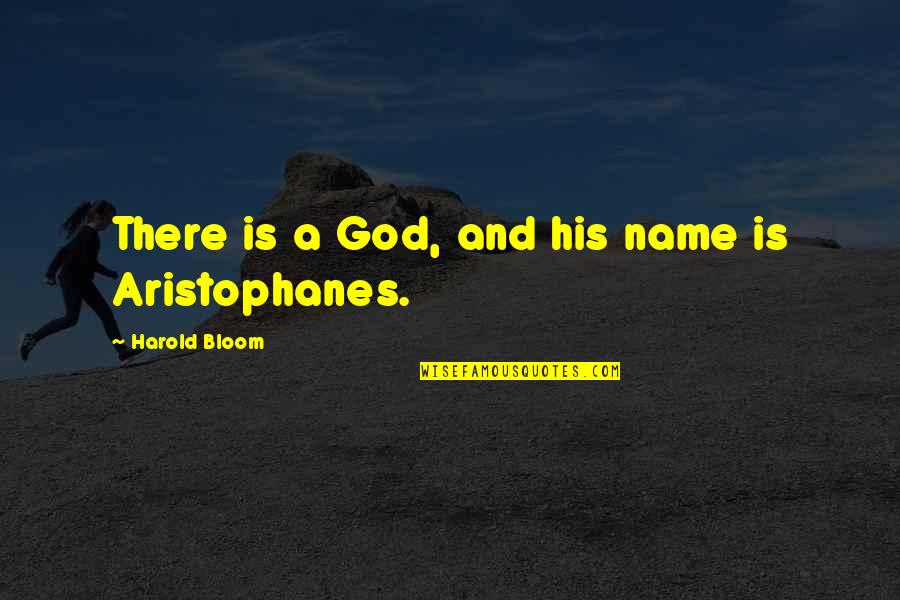 Epner Oscar Quotes By Harold Bloom: There is a God, and his name is Epner Oscar Quotes By Harold Bloom: There is a God, and his name is