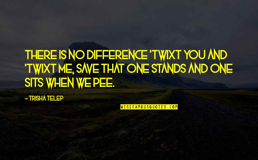 Epochenbegriff Quotes By Trisha Telep: There is no difference 'twixt you and 'twixt