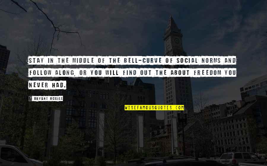 Equaling Quotes By Bryant McGill: Stay in the middle of the bell-curve of Equaling Quotes By Bryant McGill: Stay in the middle of the bell-curve of