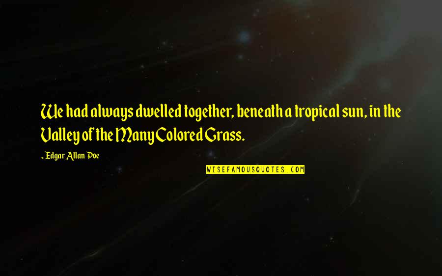 Equality Of Cultures Quotes By Edgar Allan Poe: We had always dwelled together, beneath a tropical
