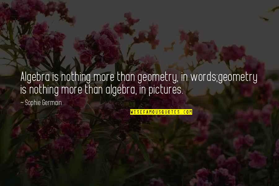 Equality Of Education Quotes By Sophie Germain: Algebra is nothing more than geometry, in words;geometry Equality Of Education Quotes By Sophie Germain: Algebra is nothing more than geometry, in words;geometry