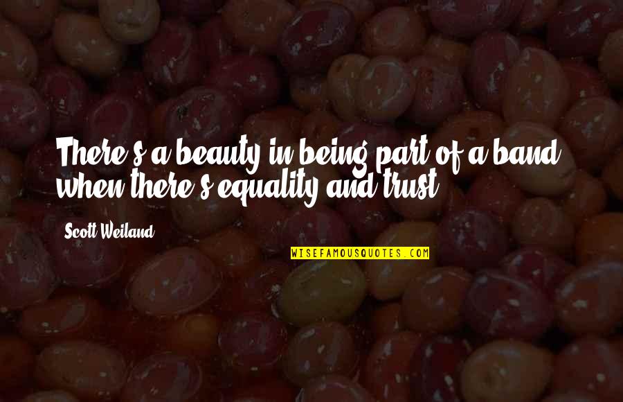 Equality's Quotes By Scott Weiland: There's a beauty in being part of a
