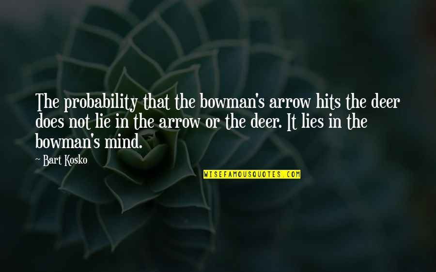 Equator Coffee Quotes By Bart Kosko: The probability that the bowman's arrow hits the