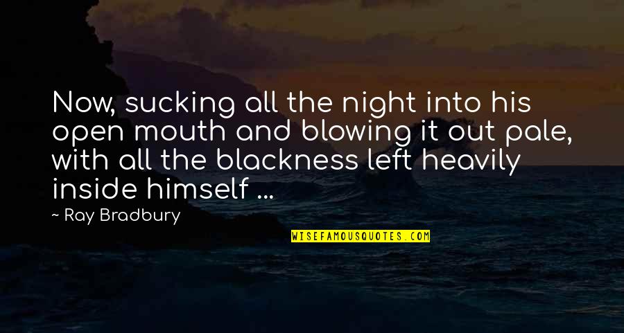 Equazioni Goniometriche Quotes By Ray Bradbury: Now, sucking all the night into his open