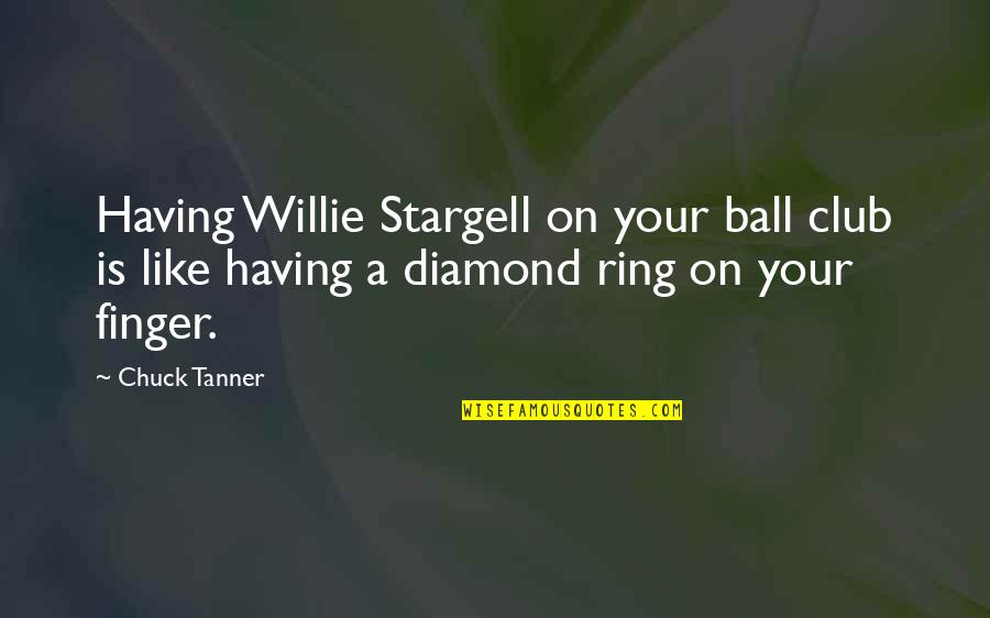 Equivoco Definicion Quotes By Chuck Tanner: Having Willie Stargell on your ball club is Equivoco Definicion Quotes By Chuck Tanner: Having Willie Stargell on your ball club is
