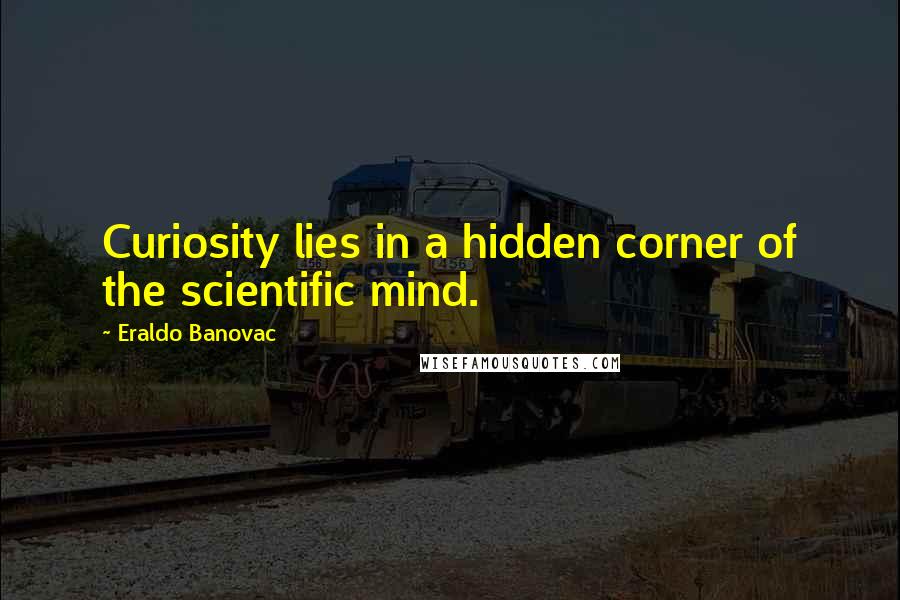 Eraldo Banovac quotes: Curiosity lies in a hidden corner of the scientific mind.