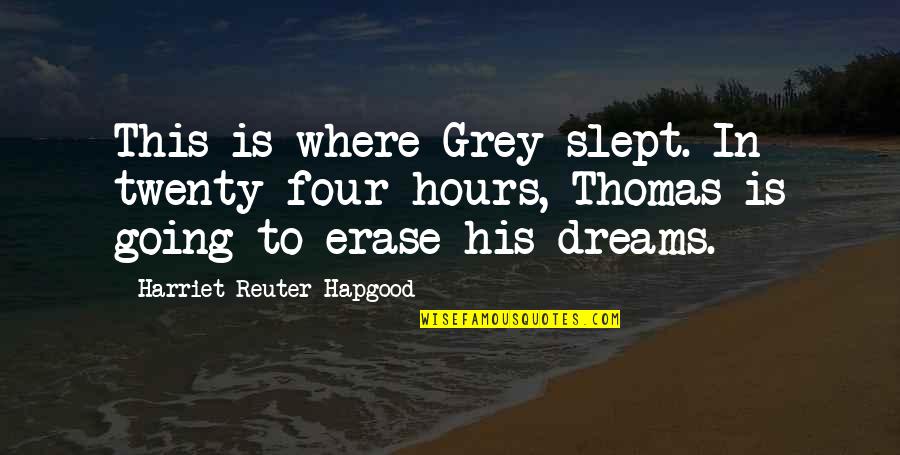 Erase Quotes By Harriet Reuter Hapgood: This is where Grey slept. In twenty-four hours,