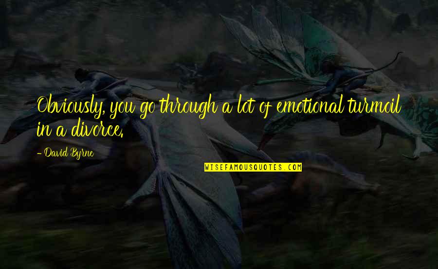 Erase You From My Memory Quotes By David Byrne: Obviously, you go through a lot of emotional
