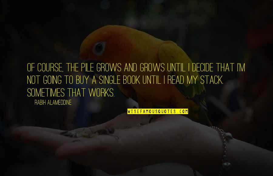 Erau Academic Calendar Quotes By Rabih Alameddine: Of course, the pile grows and grows until