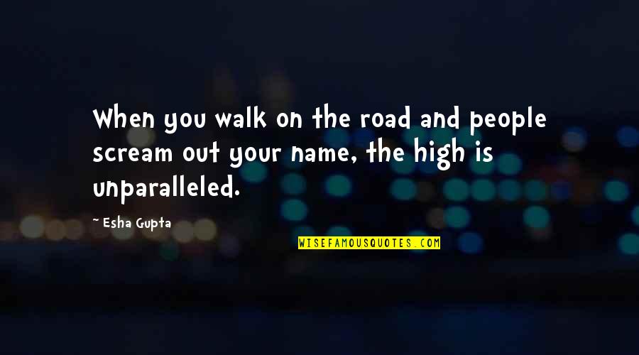 Erbprinz Hotel Quotes By Esha Gupta: When you walk on the road and people