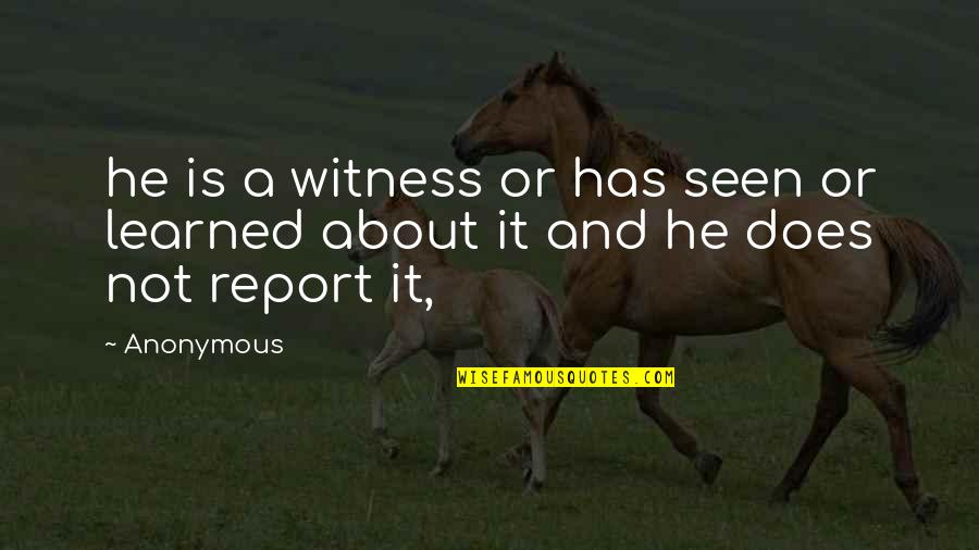 Erdelyi Quotes By Anonymous: he is a witness or has seen or