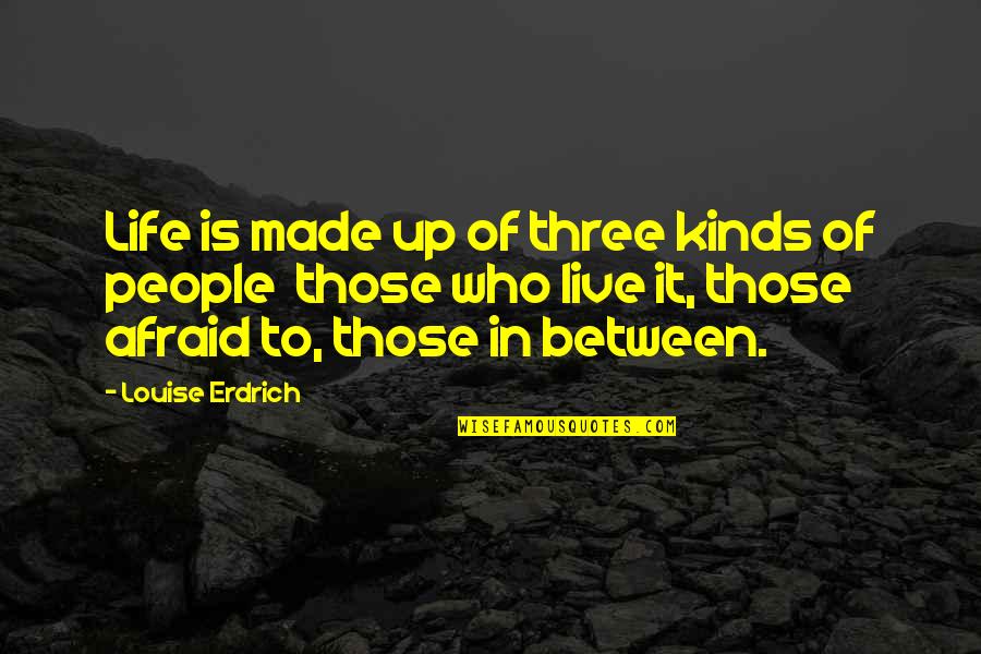Erdrich Quotes By Louise Erdrich: Life is made up of three kinds of