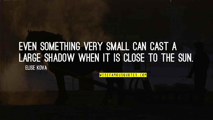Ereading Text Quotes By Elise Kova: Even something very small can cast a large