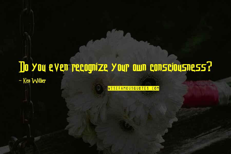 Erec Rex Quotes By Ken Wilber: Do you even recognize your own consciousness?