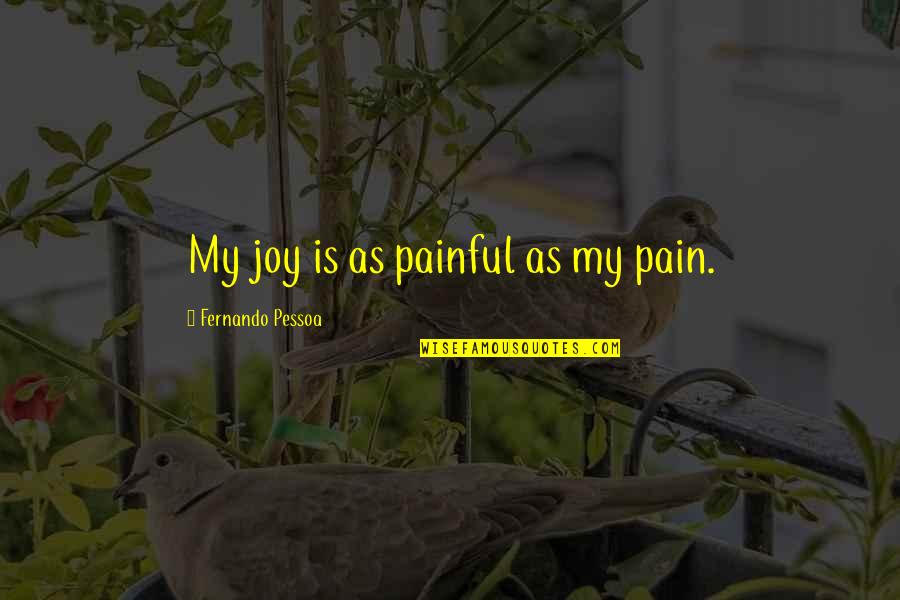 Erectors Inc Quotes By Fernando Pessoa: My joy is as painful as my pain.