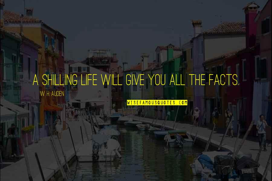 Erelis Quotes By W. H. Auden: A shilling life will give you all the