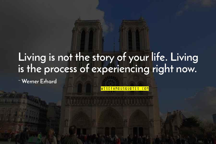 Erhard Quotes By Werner Erhard: Living is not the story of your life.