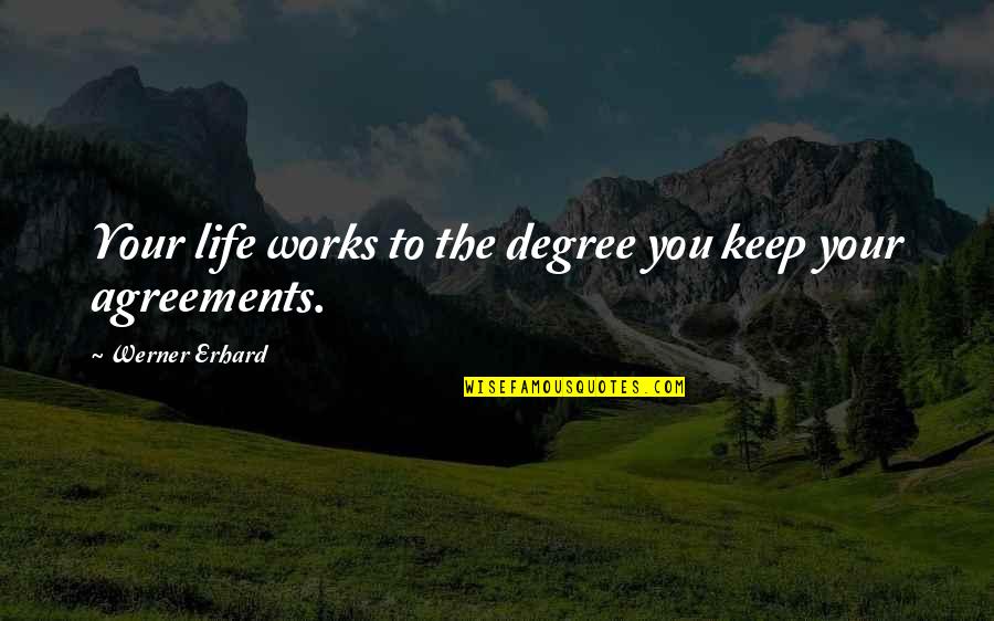 Erhard Quotes By Werner Erhard: Your life works to the degree you keep