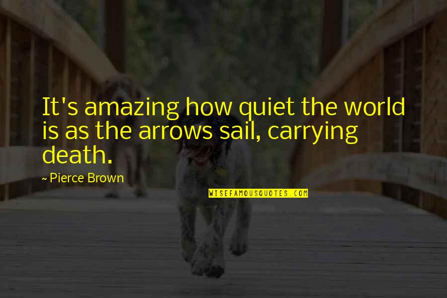 Eric Johnson Guitarist Quotes By Pierce Brown: It's amazing how quiet the world is as