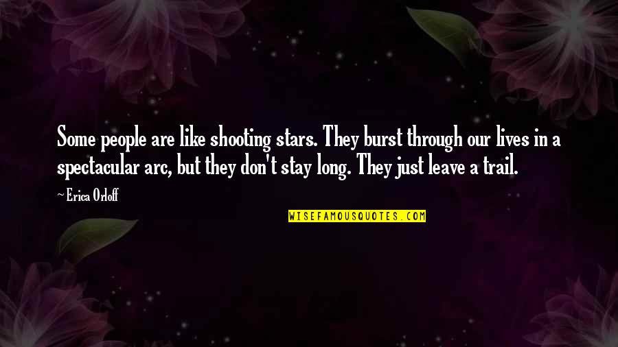 Erica Orloff Quotes By Erica Orloff: Some people are like shooting stars. They burst