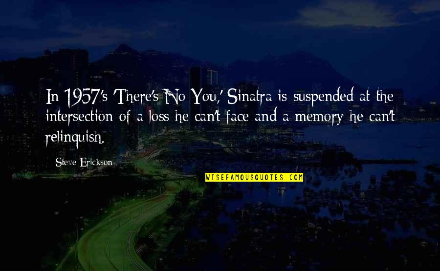 Erickson Quotes By Steve Erickson: In 1957's 'There's No You,' Sinatra is suspended