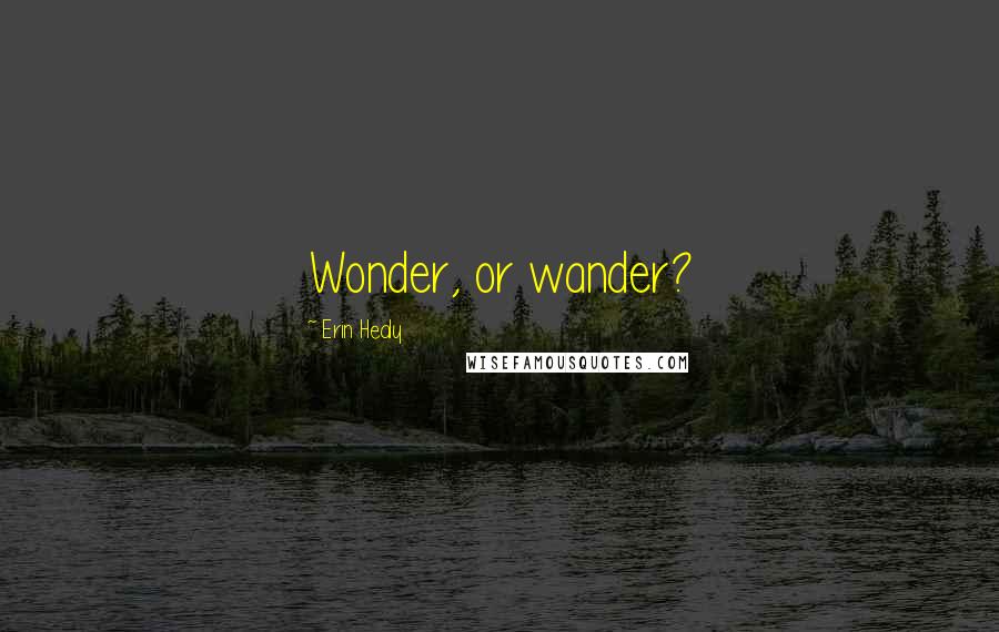 Erin Healy quotes: Wonder, or wander?
