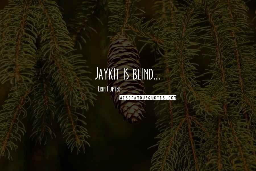 Erin Hunter quotes: Jaykit is blind...