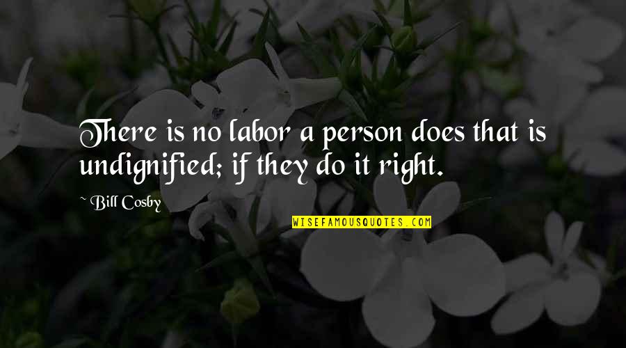 Erin Majors Quotes By Bill Cosby: There is no labor a person does that
