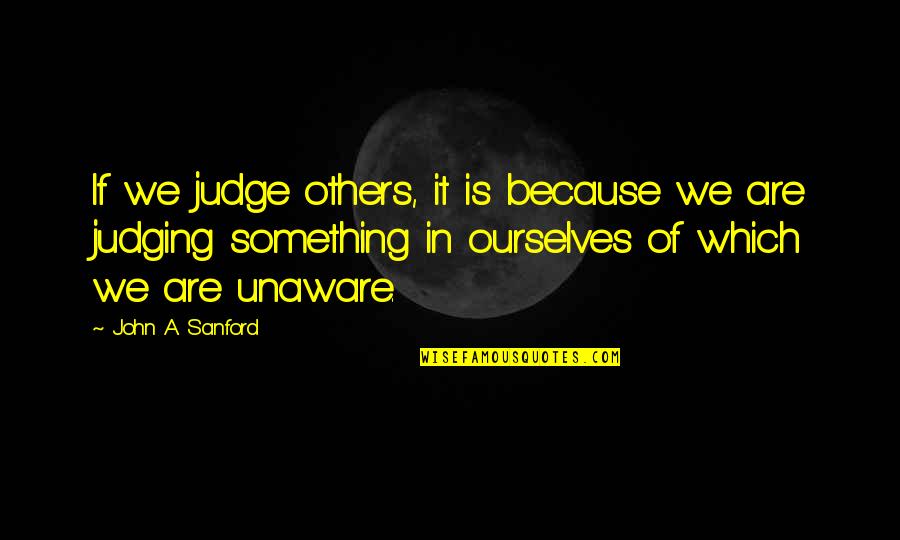 Erina Mano Quotes By John A. Sanford: If we judge others, it is because we Erina Mano Quotes By John A. Sanford: If we judge others, it is because we
