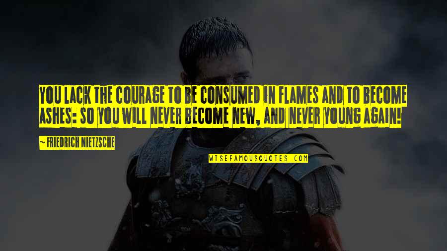 Eris Quotes By Friedrich Nietzsche: You lack the courage to be consumed in