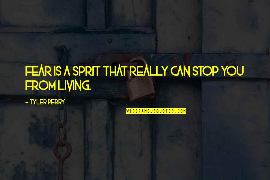 Erlingur Einarsson Quotes By Tyler Perry: Fear is a sprit that really can stop