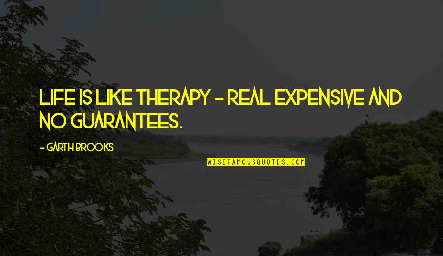 Ermanno Gallamini Quotes By Garth Brooks: Life is like therapy - real expensive and