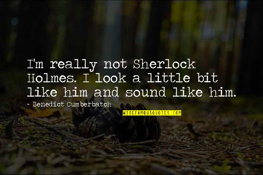 Ermelindo Cerna Quotes By Benedict Cumberbatch: I'm really not Sherlock Holmes. I look a