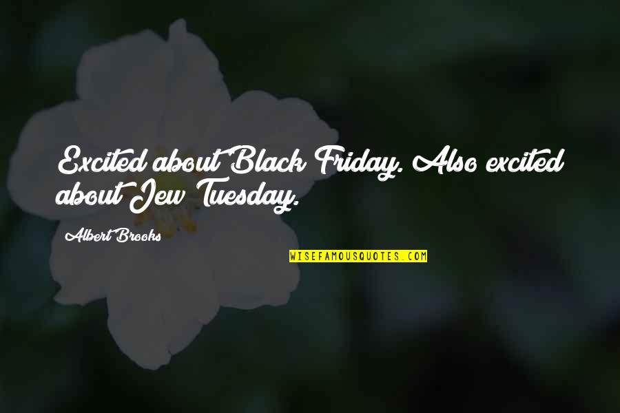 Ermert Funeral Quotes By Albert Brooks: Excited about Black Friday. Also excited about Jew