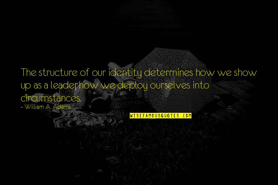 Ernestas Janutis Quotes By William A. Adams: The structure of our identity determines how we Ernestas Janutis Quotes By William A. Adams: The structure of our identity determines how we