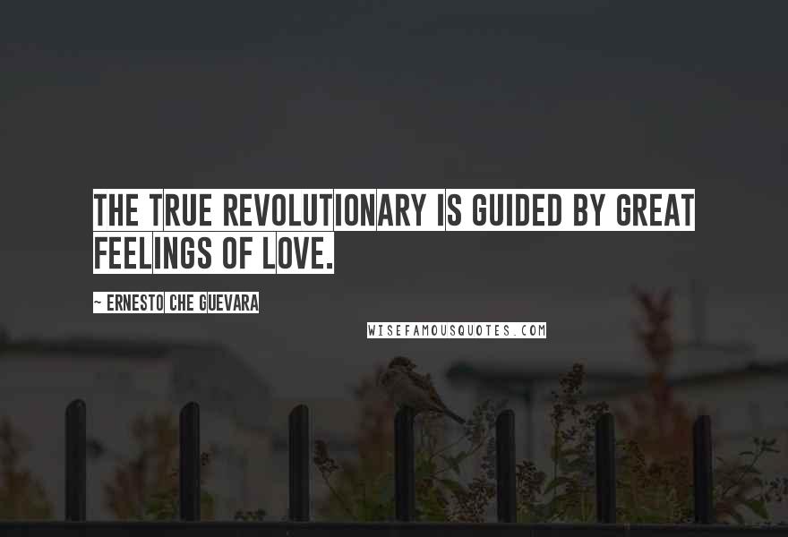 Ernesto Che Guevara quotes: The true revolutionary is guided by great feelings of love.