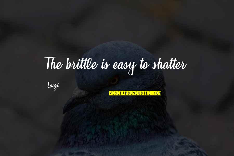 Erosional Surface Quotes By Laozi: The brittle is easy to shatter. Erosional Surface Quotes By Laozi: The brittle is easy to shatter.