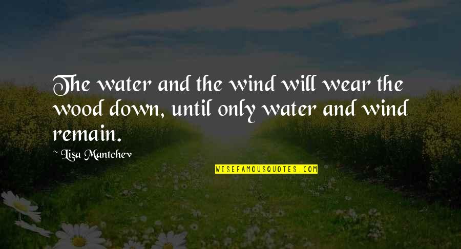 Erosion's Quotes By Lisa Mantchev: The water and the wind will wear the